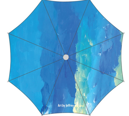 umbrella with shades of blue