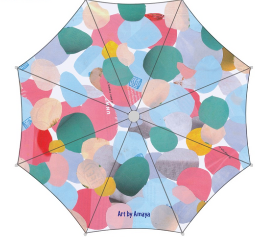 umbrella with dots of pastel colors