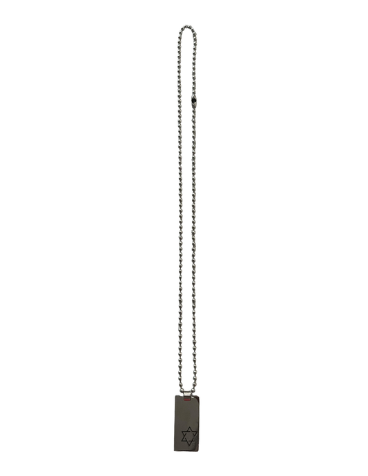 Star of David Dog Tag Necklace