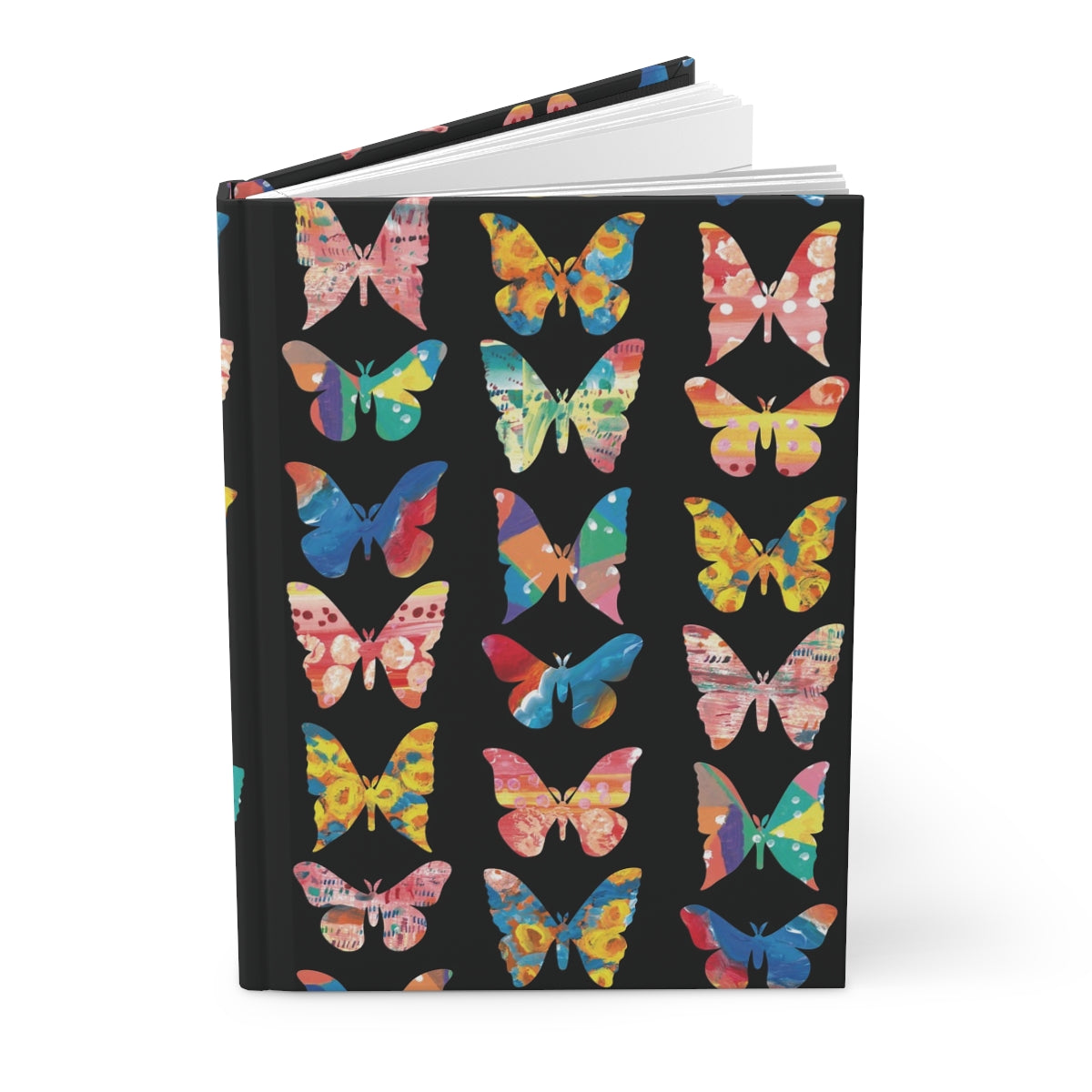 black journal with butterflies