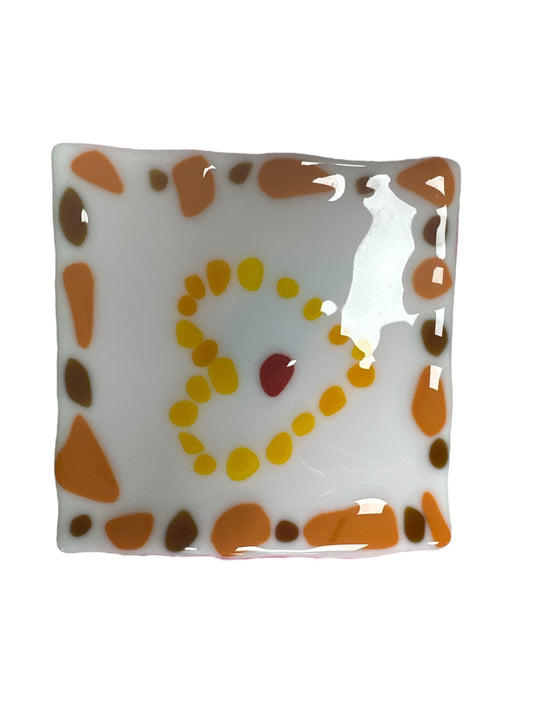 Fiorella- Fused Glass Wavy Tray