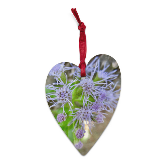 "A Purple Flower" Heart Ornament by Isabel