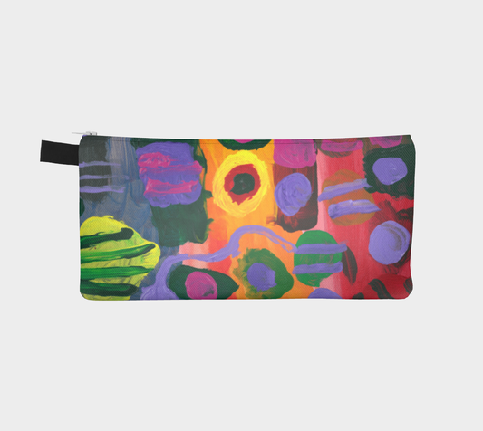 pencil case with colorful pattern