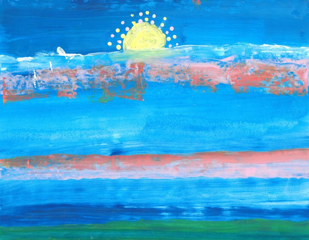 painting of sunrise
