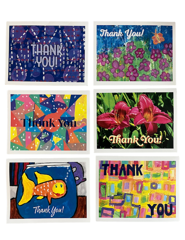 image of a group of 6 cards