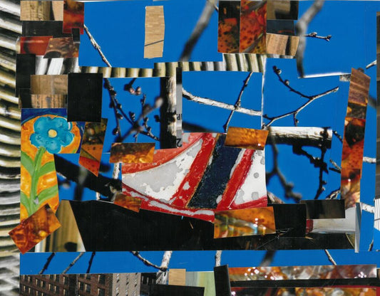 collage of branches and objects