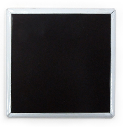 Back of square magnet...black magnet framed by silver