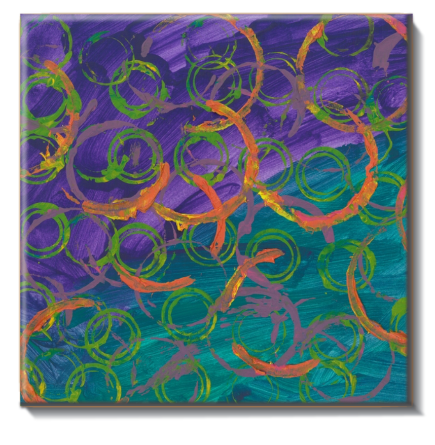 "Rings of Planets" Tile by Melissa