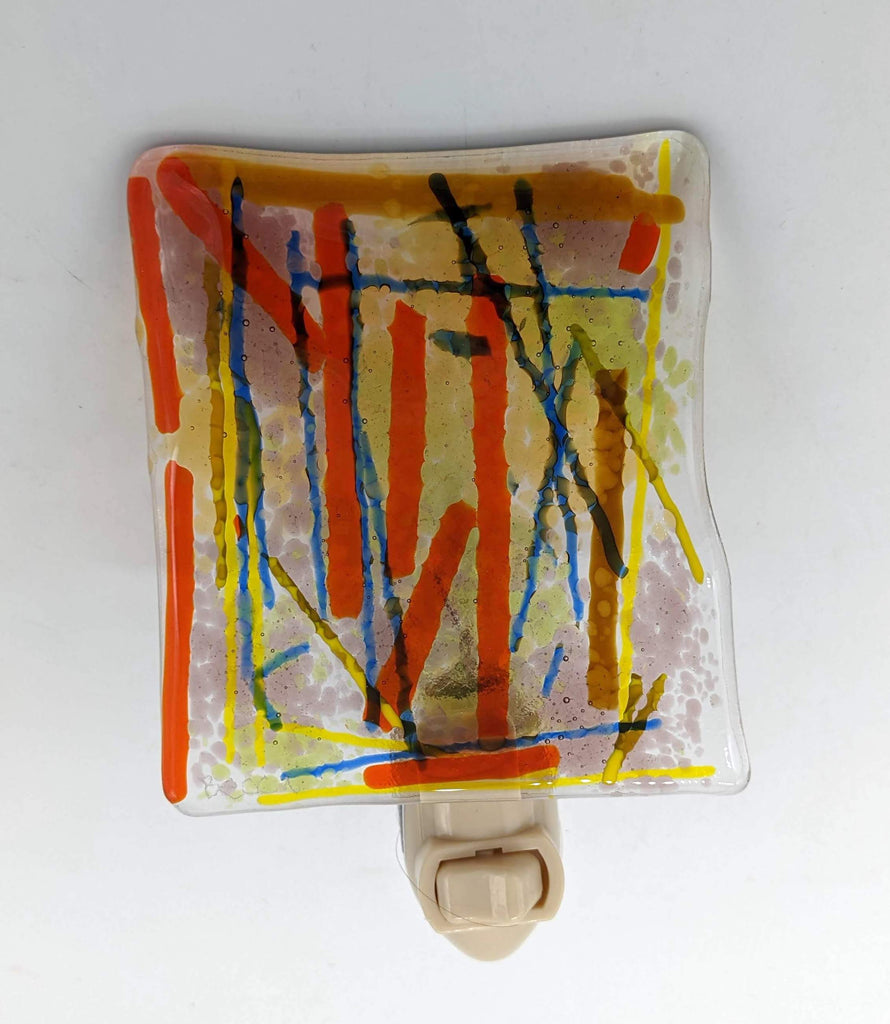 night light with purple, green, orange, and yellow