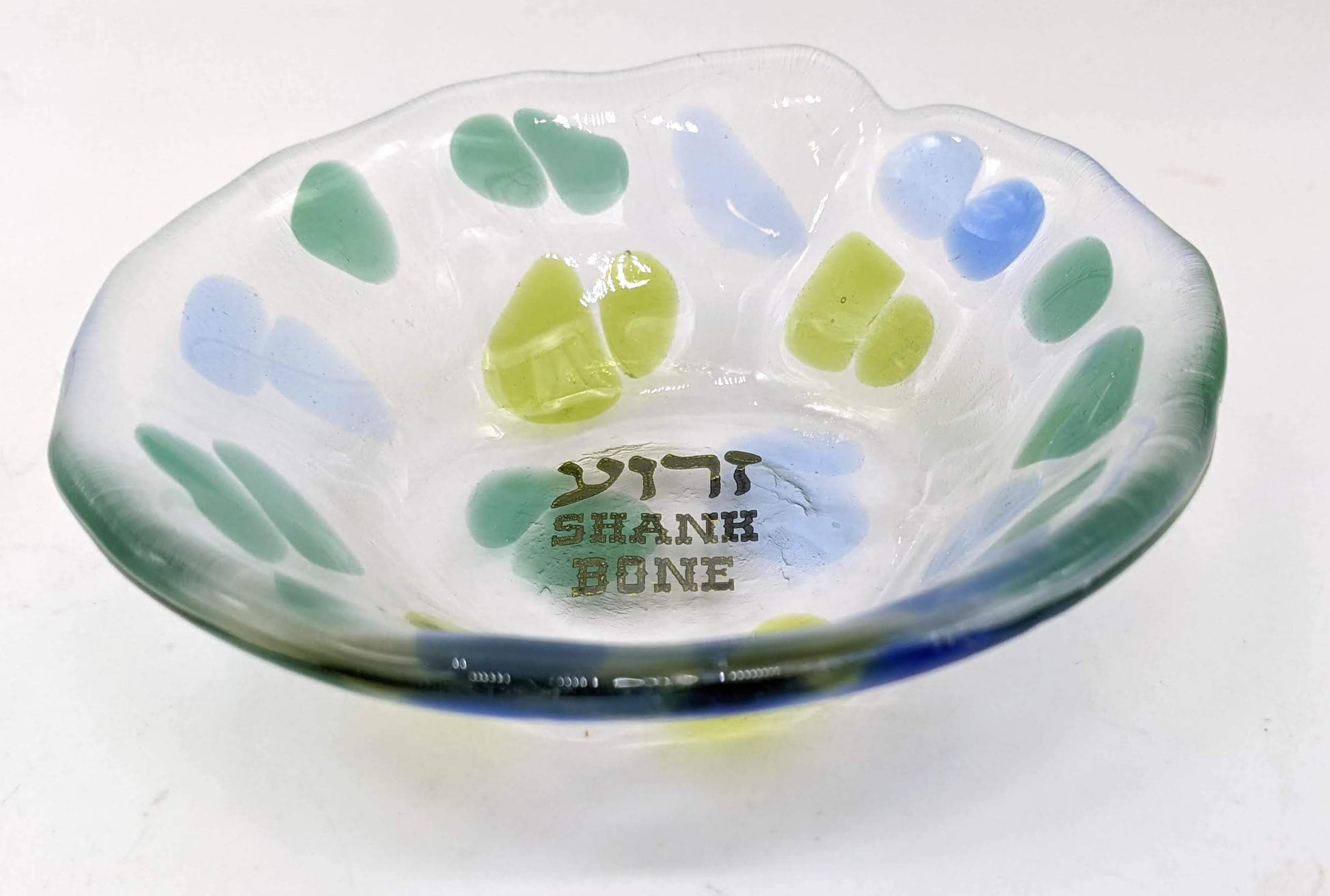 close up of individual cup for seder plate