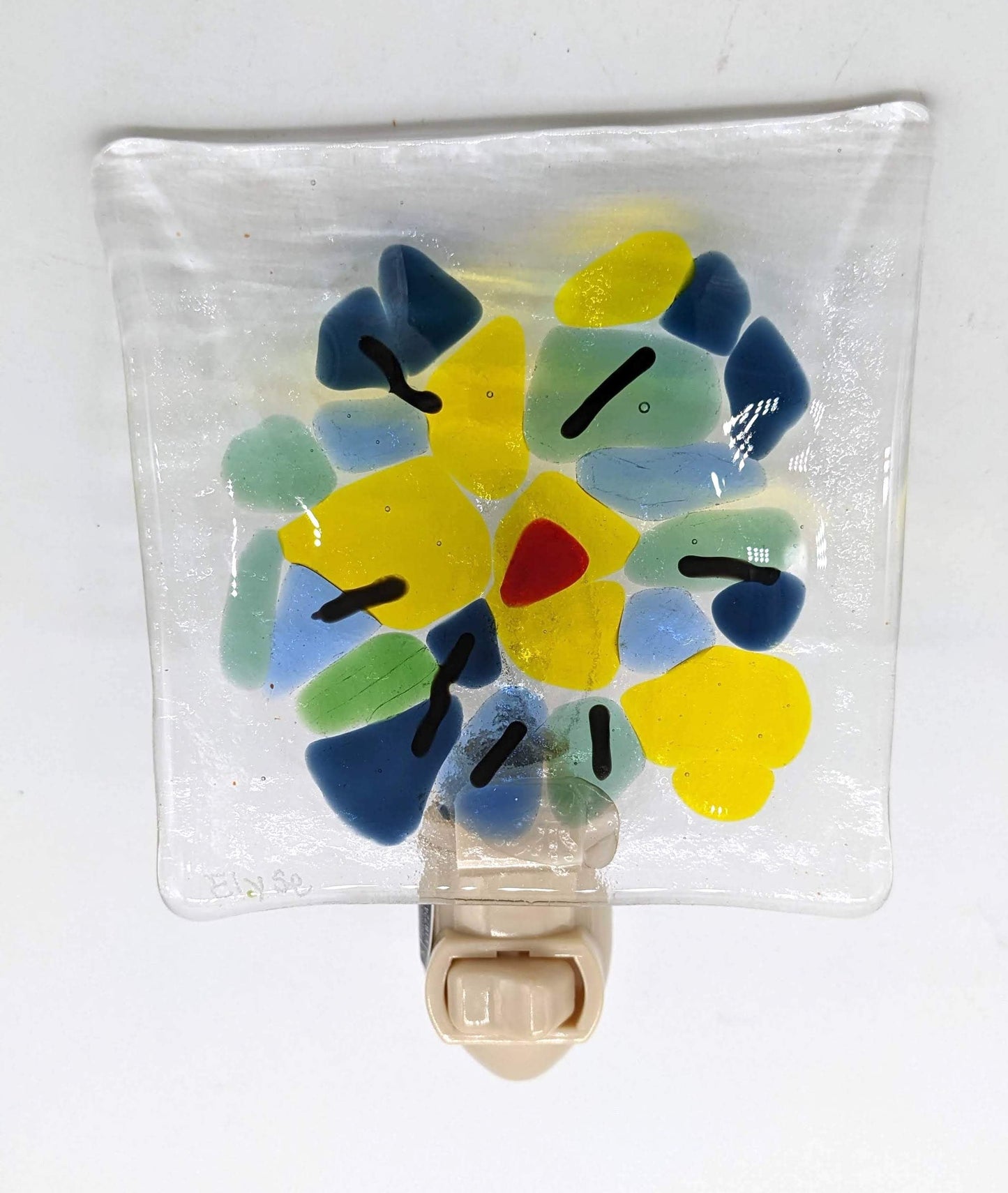 glass nightlight of flower