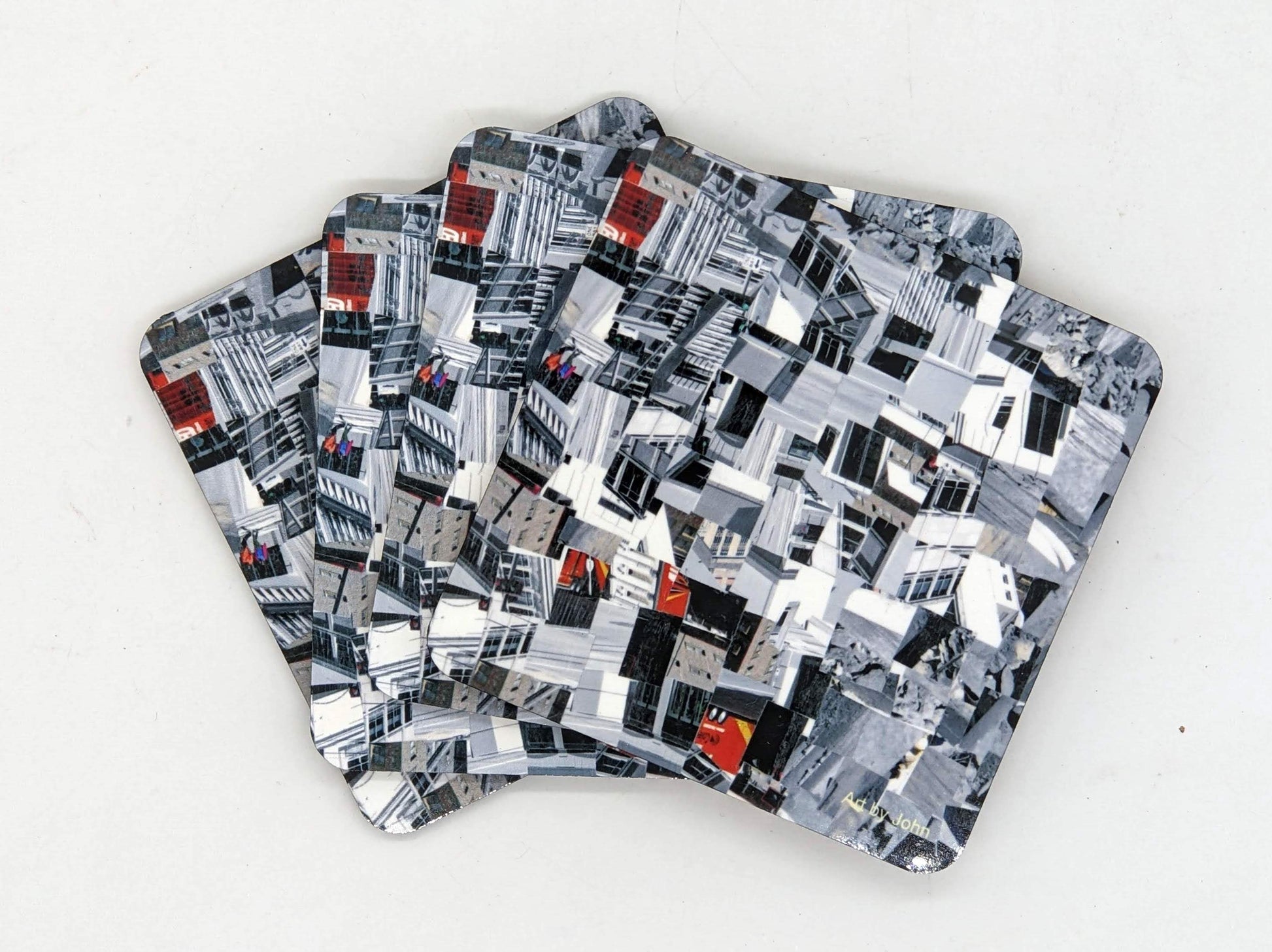 coasters with collage on them