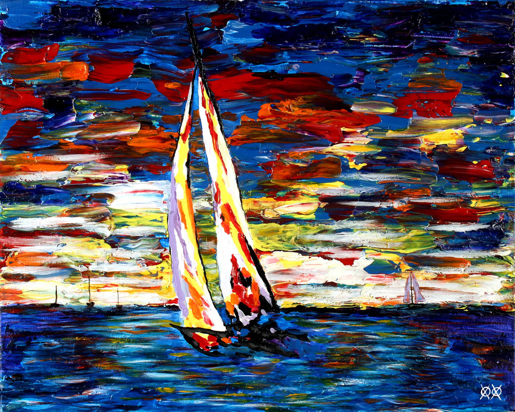 painting of sail boat