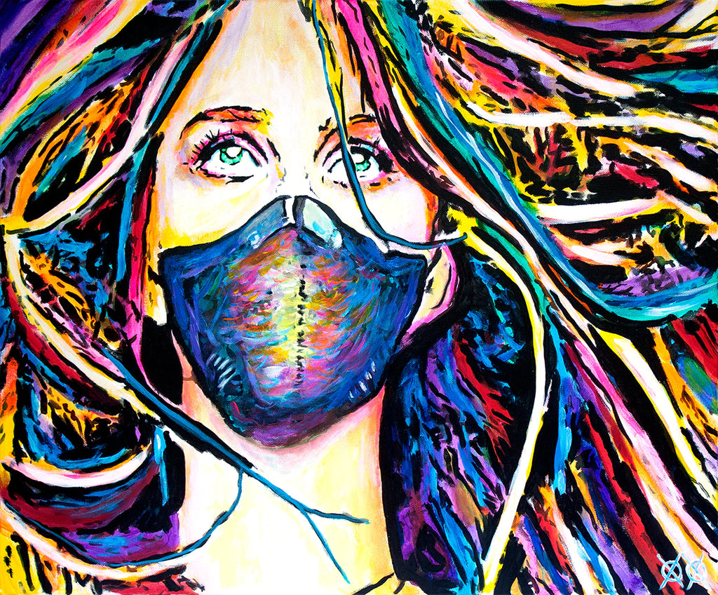 lady wearing a mask