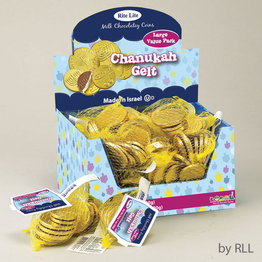 Large Bag of Chanukah Gelt Milk Chocolate Coins
