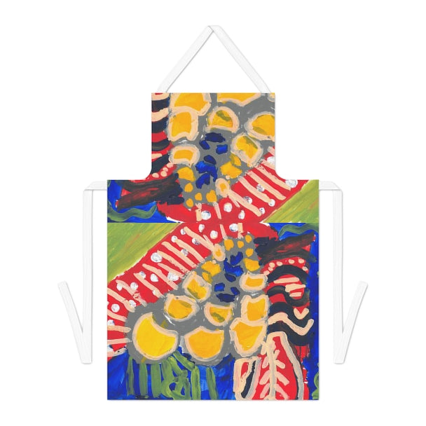 apron with abstract painting on it