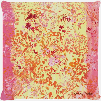 "Impressions of Flowers" Pillow by Isabel