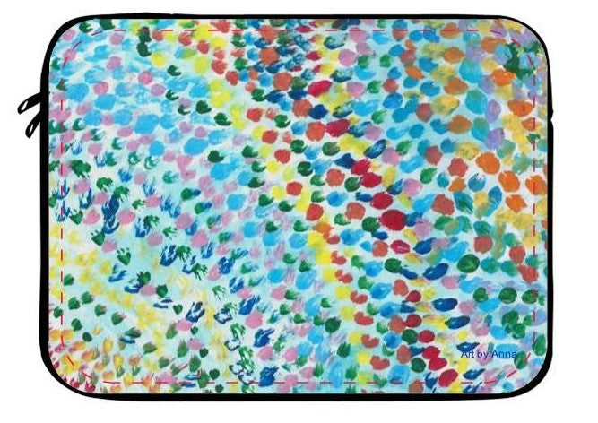 "Water and Flowers"" Laptop Case by Anna (13")