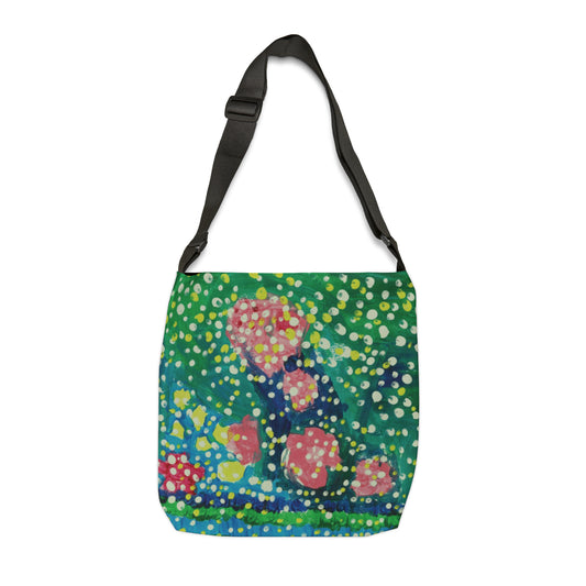 crossbody bag with abstract painting