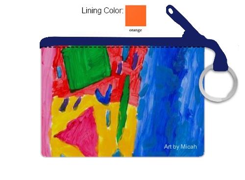 coin purse with primary colors